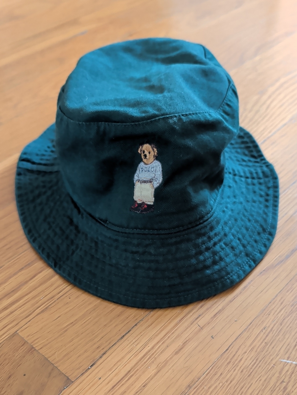 Polo by Ralph Lauren Forest Green Bear Embroidered Bucket Hat